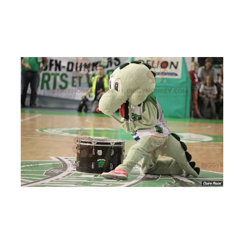 Very Cute Green Dinosaur BIGGYMONKEY™ Mascot Costume -