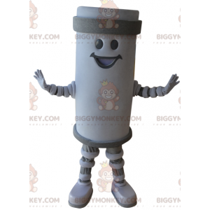 Costume da mascotte BIGGYMONKEY™ gigante bianco e grigio