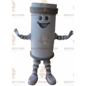 Costume da mascotte BIGGYMONKEY™ gigante bianco e grigio