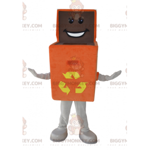 Costume da mascotte BIGGYMONKEY™ con scatola arancione. Ricicla