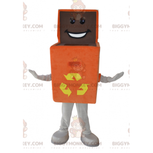 Costume de mascotte BIGGYMONKEY™ de boite orange. Costume de