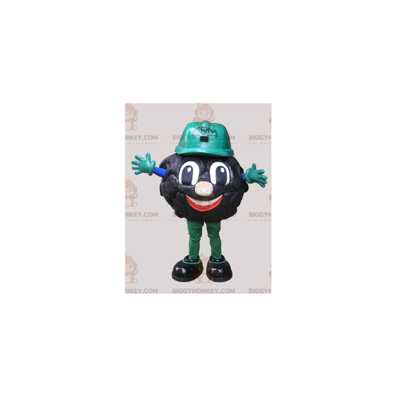 Costume da mascotte Worker Black Tar Man BIGGYMONKEY™ -