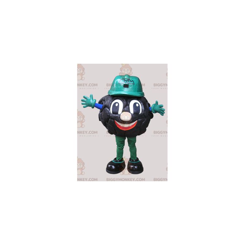 Worker Black Tar Man BIGGYMONKEY™ Mascot Costume -