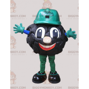 Worker Black Tar Man BIGGYMONKEY™ Mascot Costume –