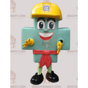 Costume de mascotte BIGGYMONKEY™ de croix verte géante avec un