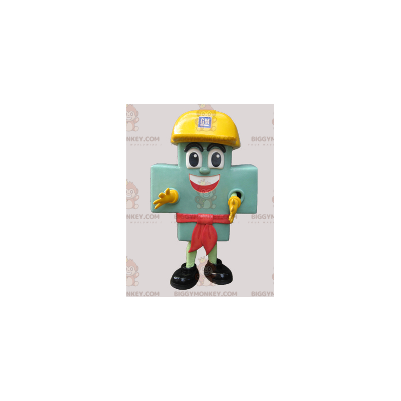 Disfraz de mascota de Giant Green Cross BIGGYMONKEY™ con casco