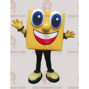 Disfraz de mascota BIGGYMONKEY™ de hombre amarillo cuadrado