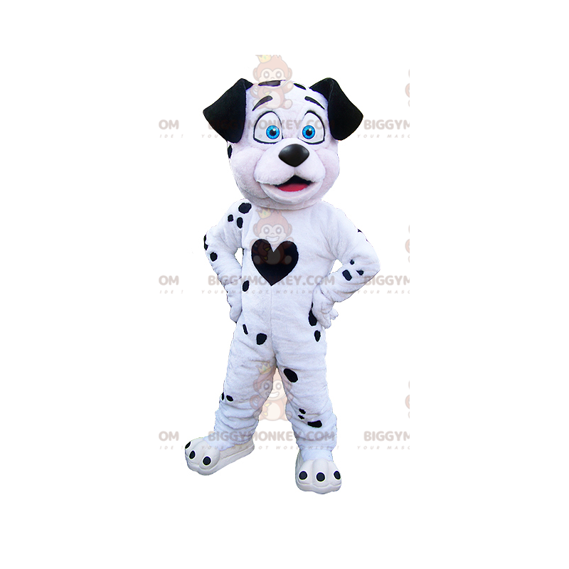 Disfraz de mascota de perro blanco y negro BIGGYMONKEY™.