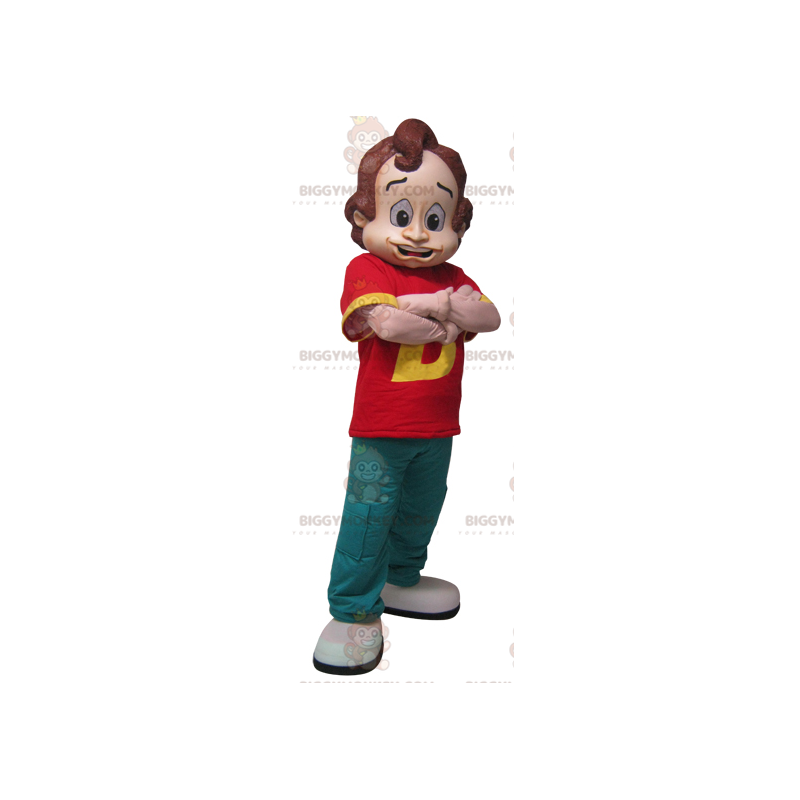 BIGGYMONKEY™ mascot costume of man wearing colorful outfit –