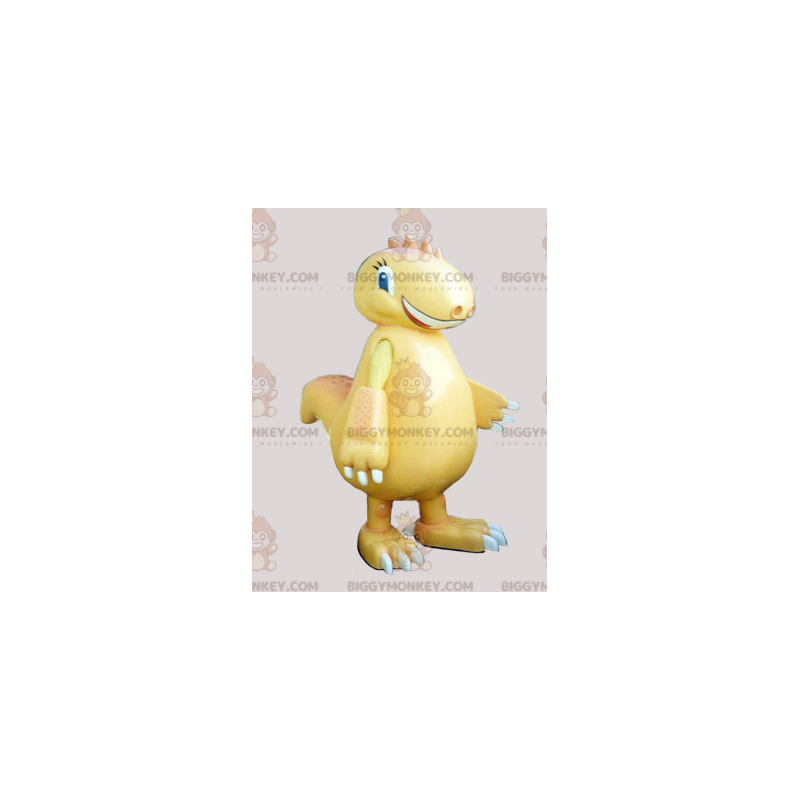 BIGGYMONKEY™ Costume da mascotte di dinosauro giallo sorridente