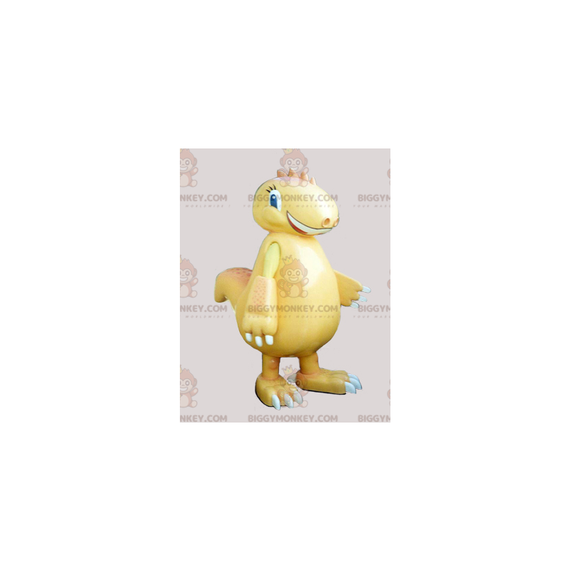 BIGGYMONKEY™ Giant Smiling Yellow Dinosaur Mascot Costume -