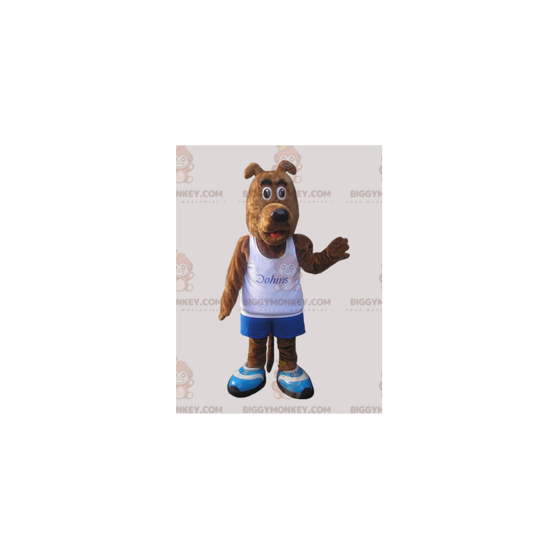 Costume de mascotte BIGGYMONKEY™ de chien marron habillé en