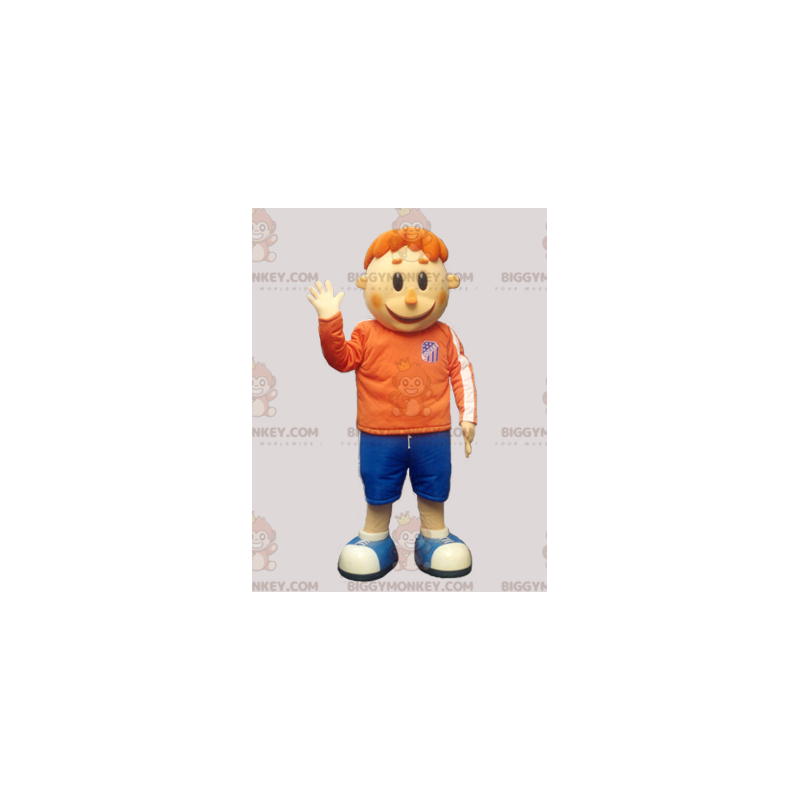 Costume da mascotte BIGGYMONKEY™ Ginger Boy in abbigliamento sportivo