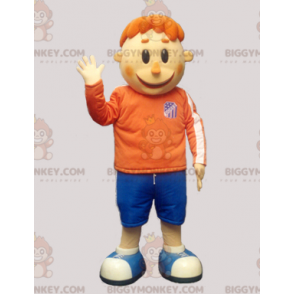 Traje de mascote Ginger Boy BIGGYMONKEY™ em roupas esportivas –