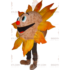 Costume de mascotte BIGGYMONKEY™ de soleil géant très souriant