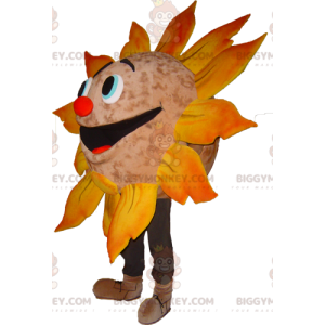Disfraz de mascota BIGGYMONKEY™ Sol Gigante Muy Sonriente -