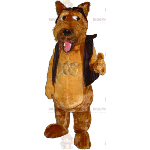 BIGGYMONKEY™ Süßes, weiches, braunes Hundemaskottchen-Kostüm -