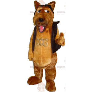 Traje de mascote de cachorro marrom fofo e macio BIGGYMONKEY™ –