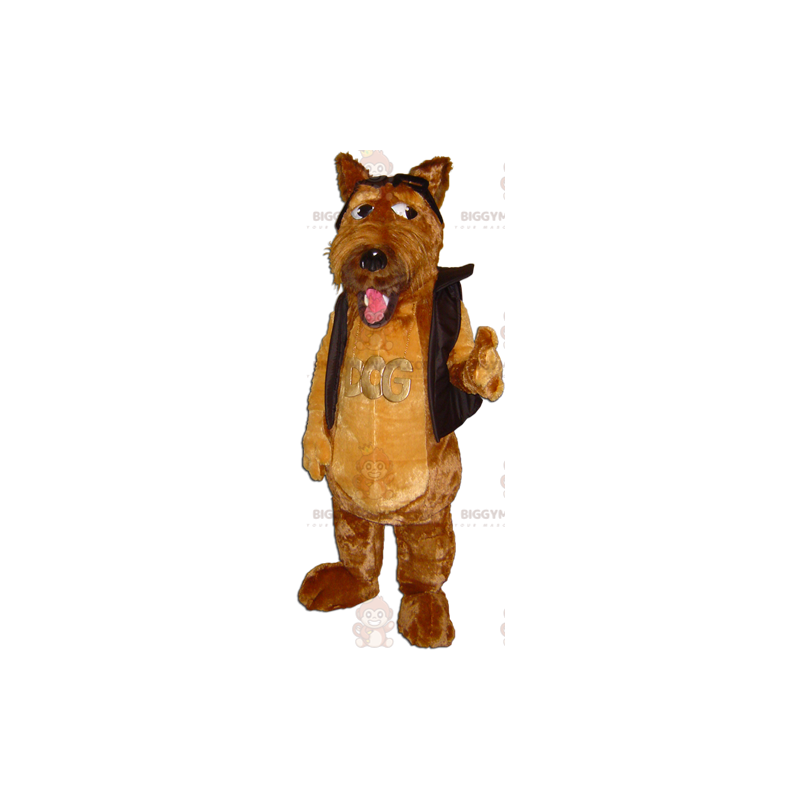 Costume de mascotte BIGGYMONKEY™ de chien marron mignon doux et