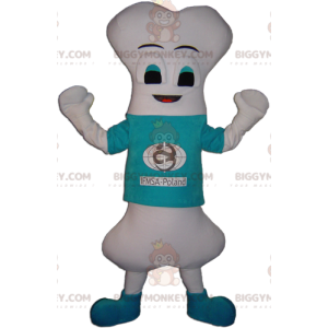 Traje de mascote BIGGYMONKEY™ de osso branco gigante muito