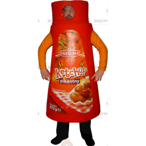 Gigantische rode ketchupfles BIGGYMONKEY™ mascottekostuum -