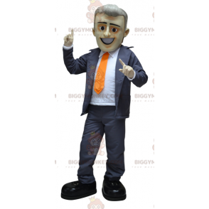 Costume de mascotte BIGGYMONKEY™ d'homme d'affaires habillé