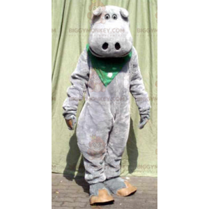 BIGGYMONKEY™ Schattig grijs nijlpaard mascottekostuum -