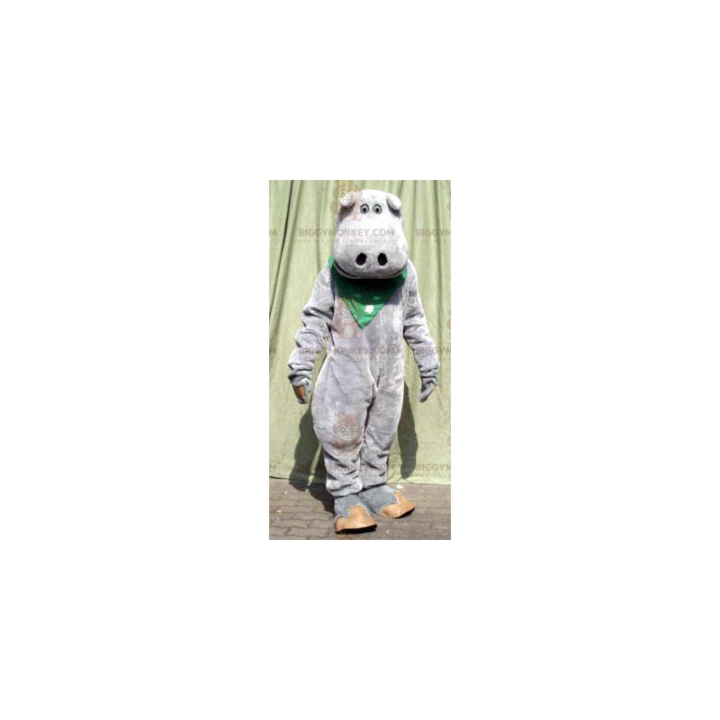 Costume de mascotte BIGGYMONKEY™ mignonne d'hippopotame gris -