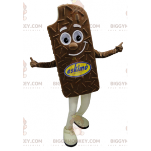 Jättiläinen hymyilevä suklaajäätelö BIGGYMONKEY™ maskottiasu -