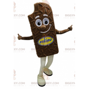 Costume da mascotte gigante sorridente gelato al cioccolato