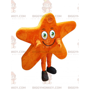 Disfraz de mascota gigante estrella naranja sonriente