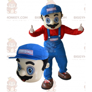 Costume de mascotte BIGGYMONKEY™ de plombier de garagiste.