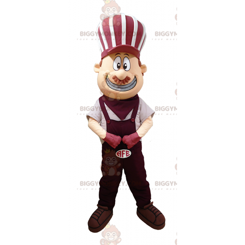 Costume de mascotte BIGGYMONKEY™ d'homme souriant habillé en