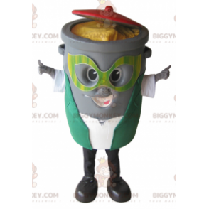 Costume da mascotte del bidone del cassonetto grigio