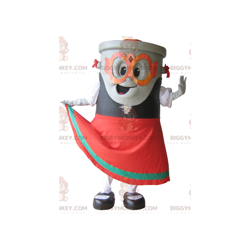 Kostým maskota šedého kontejneru BIGGYMONKEY™ – Biggymonkey.com
