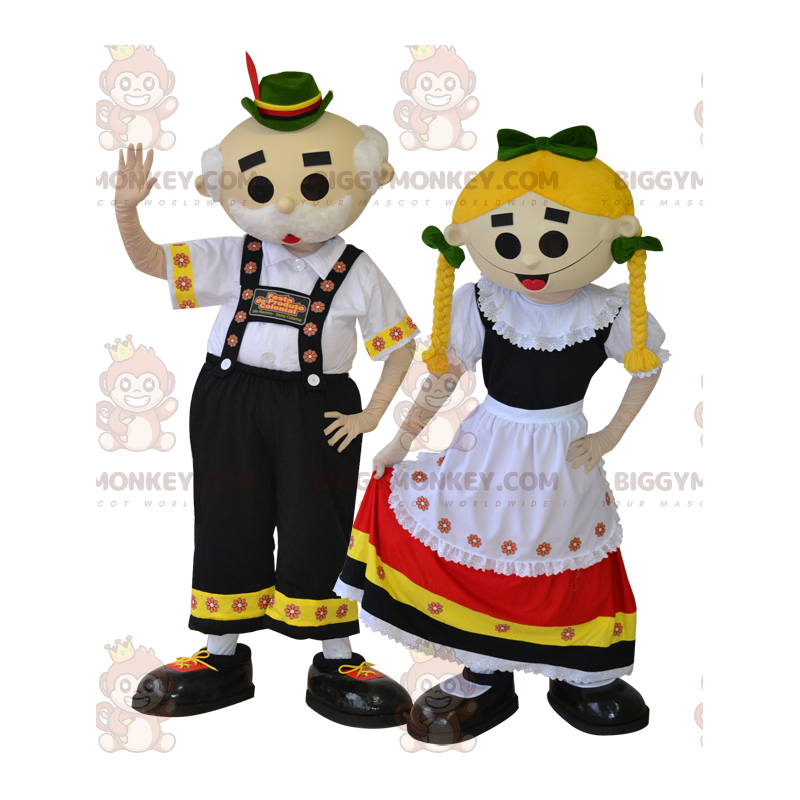 2 Tyrolean mascot BIGGYMONKEY™s. BIGGYMONKEY™s traditional