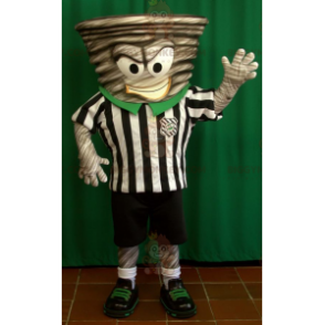 Swirl BIGGYMONKEY™ Mascot Costume Dressed In Referee Outfit –