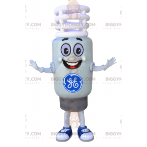Costume de mascotte BIGGYMONKEY™ d'ampoule blanche géante et