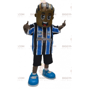 Disfraz de mascota BIGGYMONKEY™ de niño afroamericano en ropa