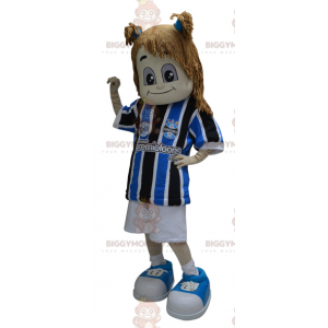 Fantasia de mascote BIGGYMONKEY™ menina vestida com roupas