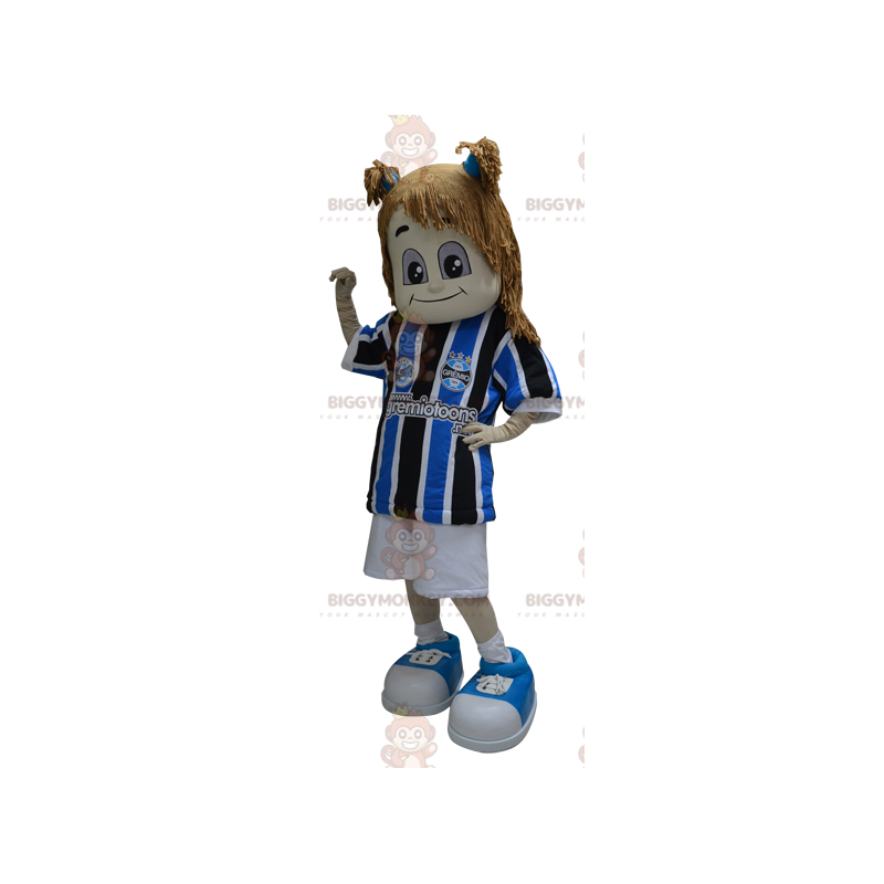 Girl BIGGYMONKEY™ Mascot Costume Dressed In Sportswear -