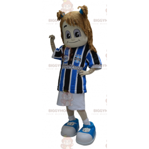 Costume de mascotte BIGGYMONKEY™ de fillette habillée en tenue