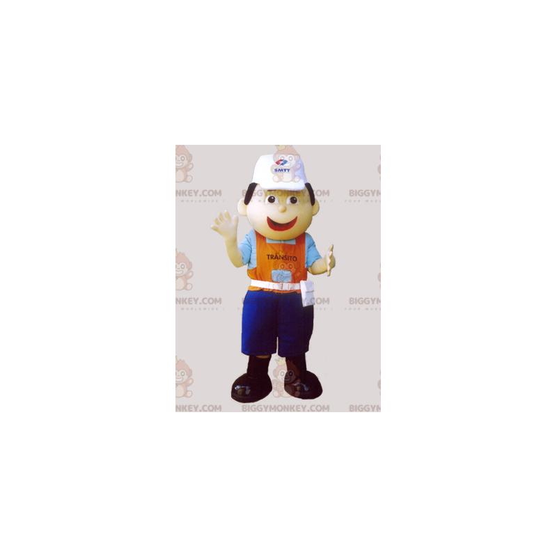 Costume de mascotte BIGGYMONKEY™ d'ouvrier avec une casquette