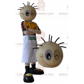 Fantasia de mascote BIGGYMONKEY™ de menino esportivo piscando –