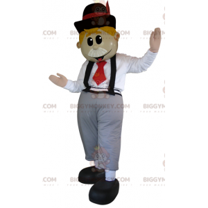 Costume de mascotte BIGGYMONKEY™ d'anglais avec un nœud