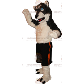 Costume de mascotte BIGGYMONKEY™ de chien de chien loup beige