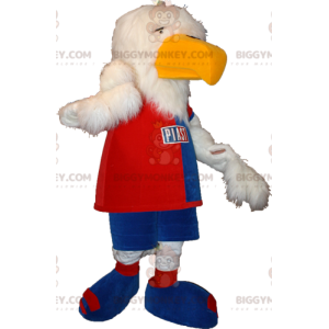 Costume de mascotte BIGGYMONKEY™ de vautour d'aigle blanc en