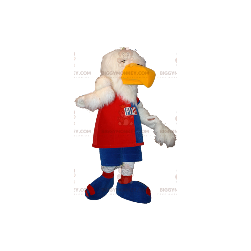 BIGGYMONKEY™ White Eagle Vulture Mascot-kostume i sportstøj -