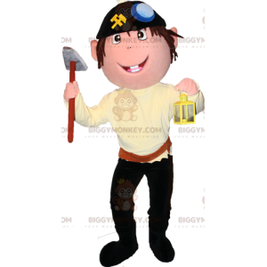 Boy Pirate BIGGYMONKEY™ maskotkostume med bandana og hakke -