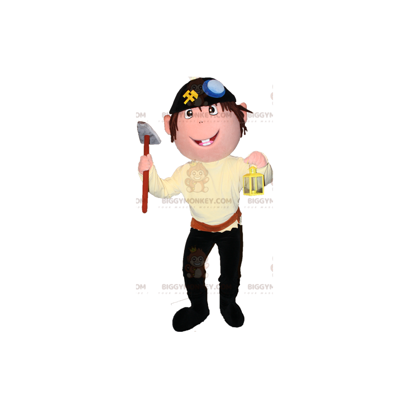 Boy Pirate BIGGYMONKEY™ Mascot Costume with Bandana and Pickaxe